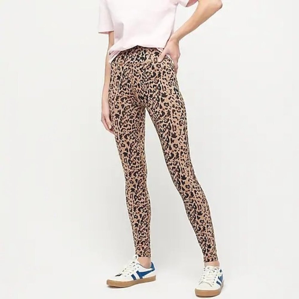 J.Crew Leopard Print High Rise leggings XS